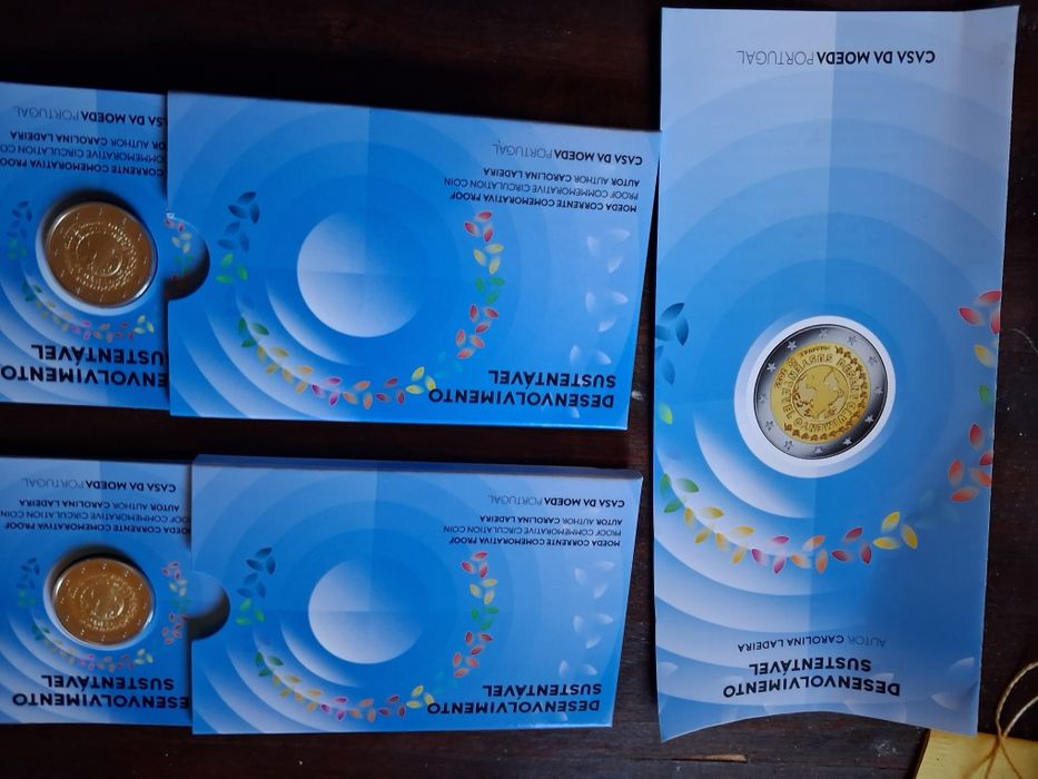 Moeda 2 euros prof Participação de Portugal Jogos Olímpicos Toquio