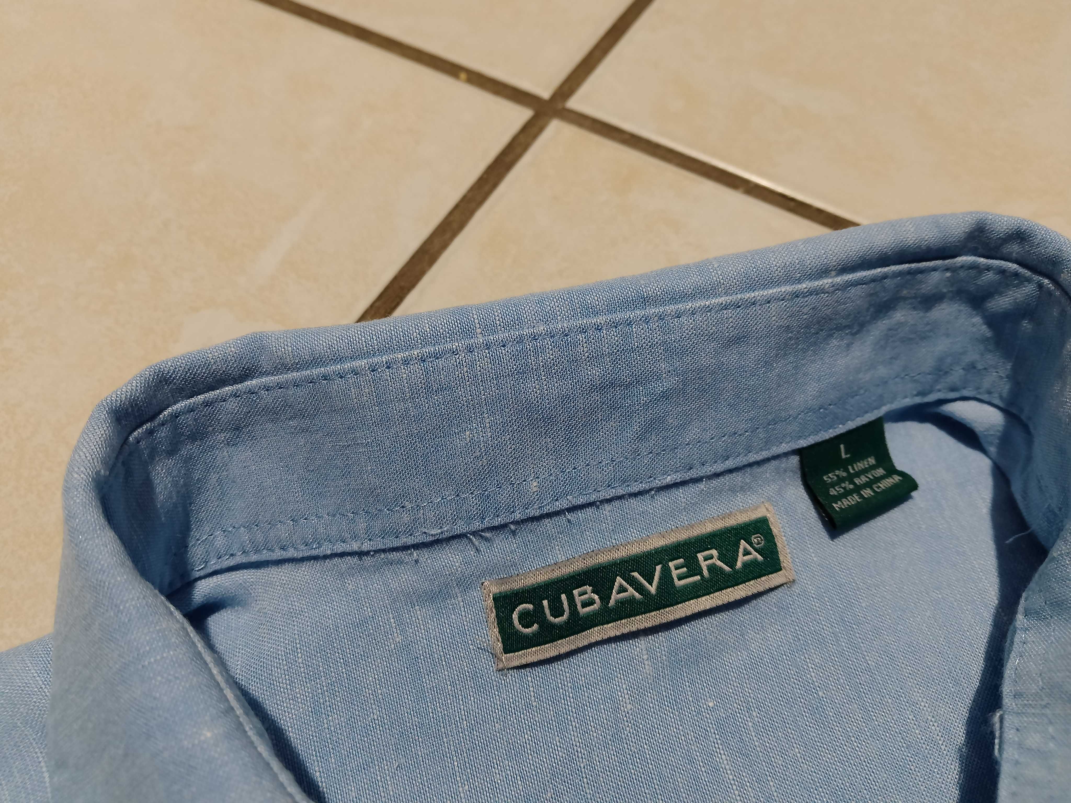 CUBAVERA USA - NOWA! Koszula Męska Lniana krótki rękaw rozmiar XL