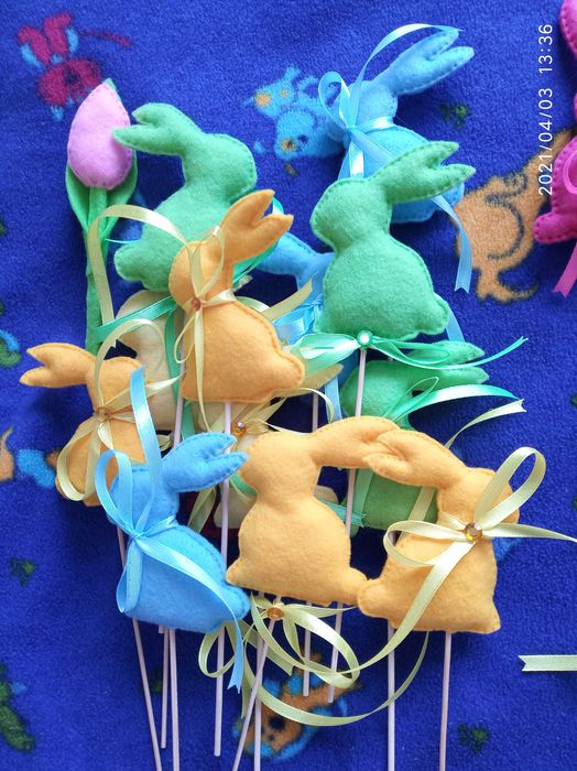 Заец зайчик заєць символ 2023 фетр декор подарунок