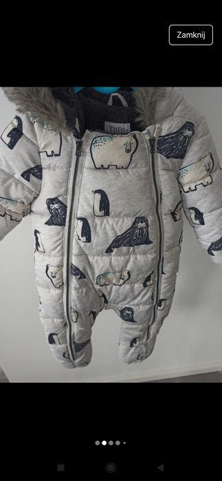 Kombinezon zimowy 86 92 ocieplany chlopiec zimaa