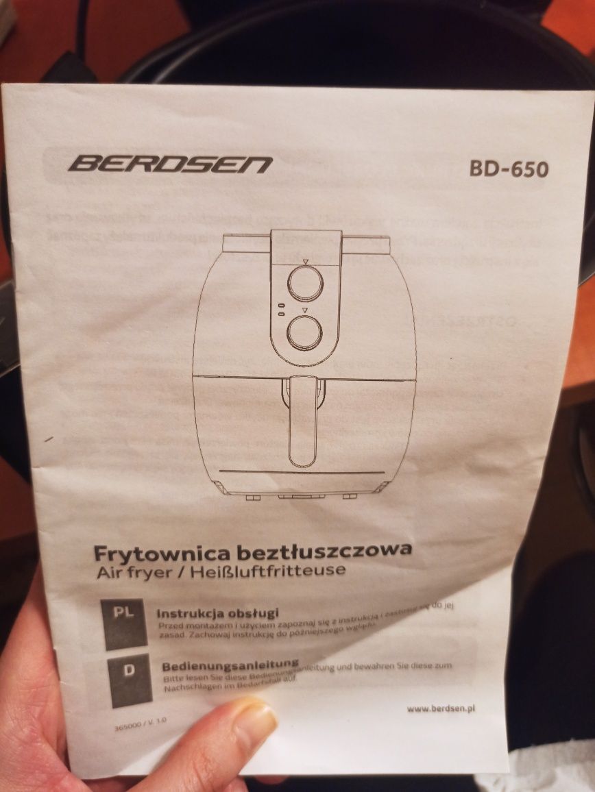 Frytkownica beztłuszczowa air fryer Berdsen 3,6 l