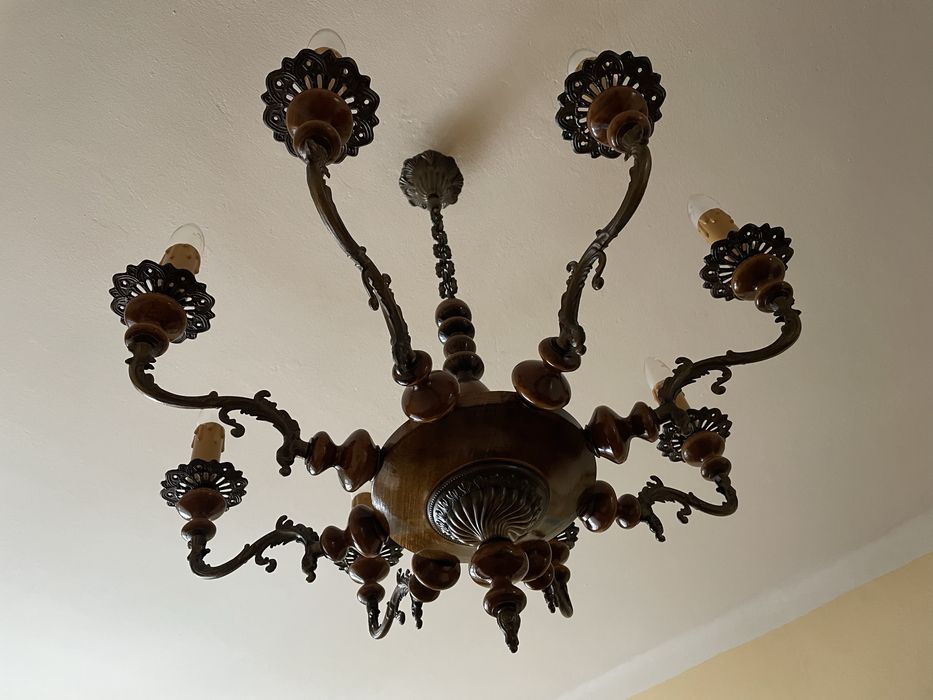 Żyrandol pałacowy lampa wisząca vintage PRL