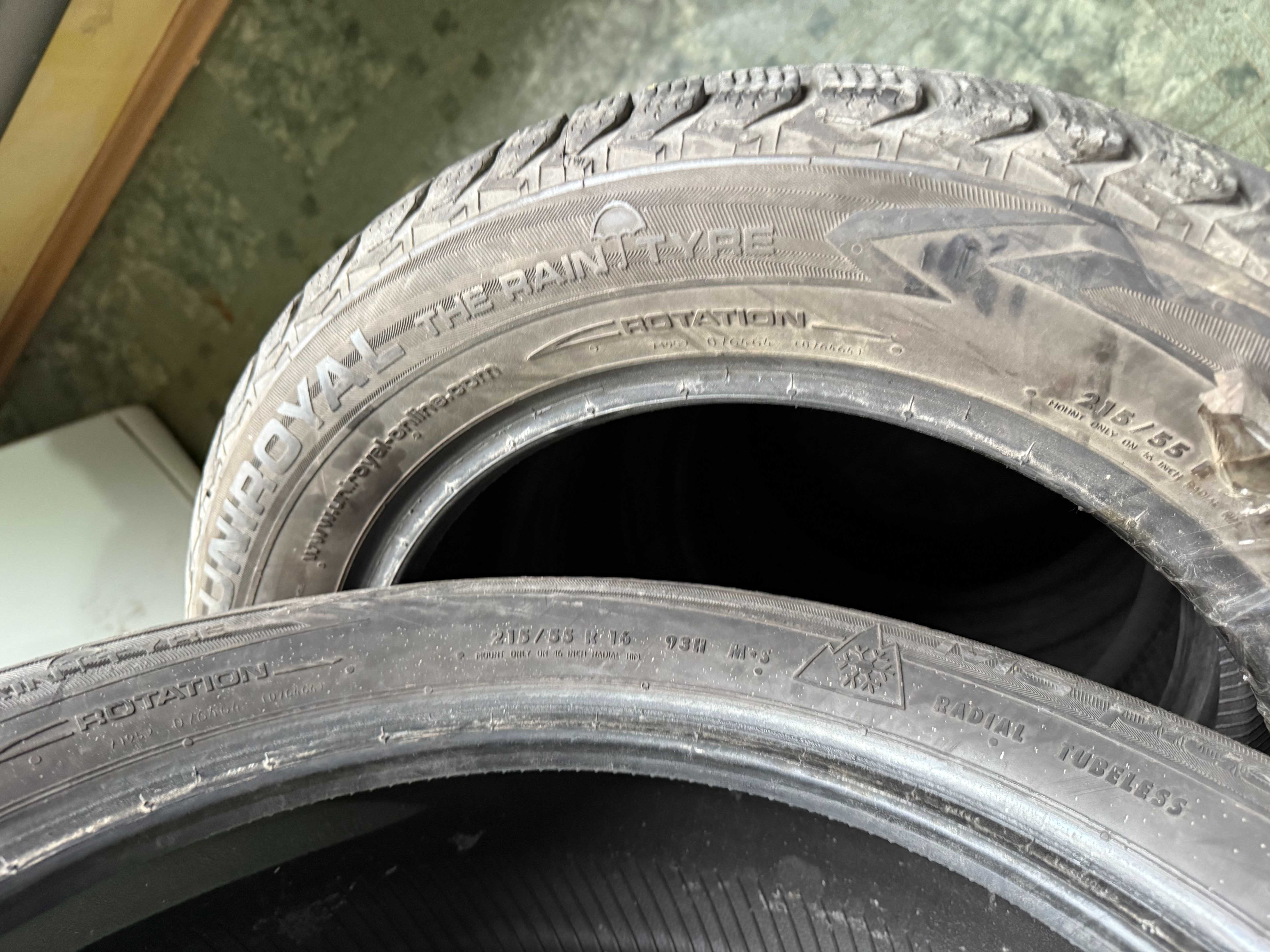 Резина Uniroyal MS Plus 66 215/55/R16 Зима Пара