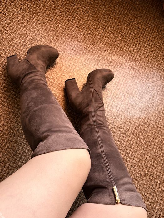 Ботфорди на каблуку бренду lino marano (осінь)