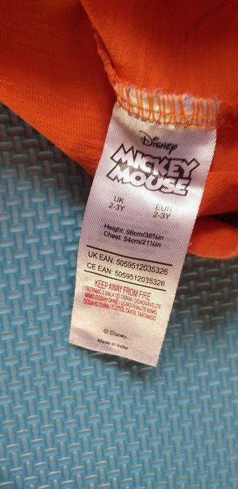 Koszulka bluzka na długi rękaw Halloween myszka Mickey 92-98