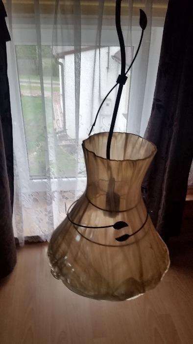 Lampa sufitowa grube szklo kuchania salon