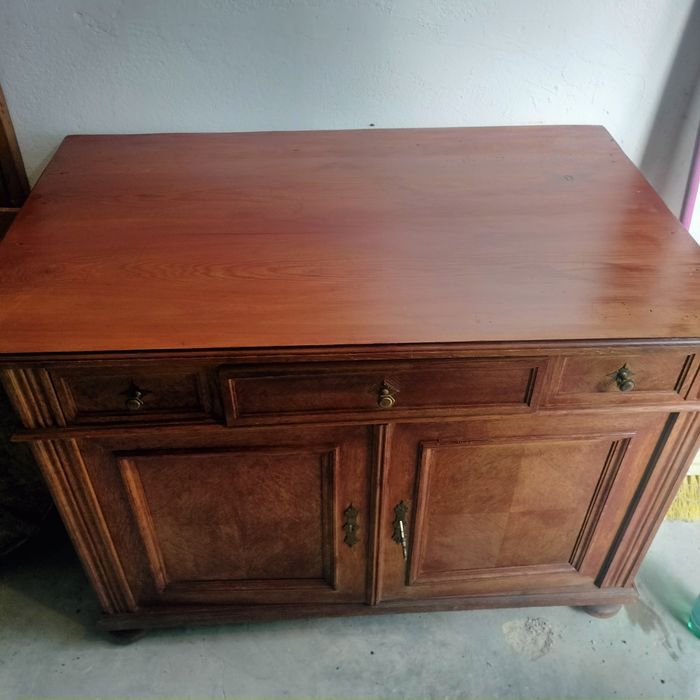 Komoda dębowa z drzwiczkami i szufladami