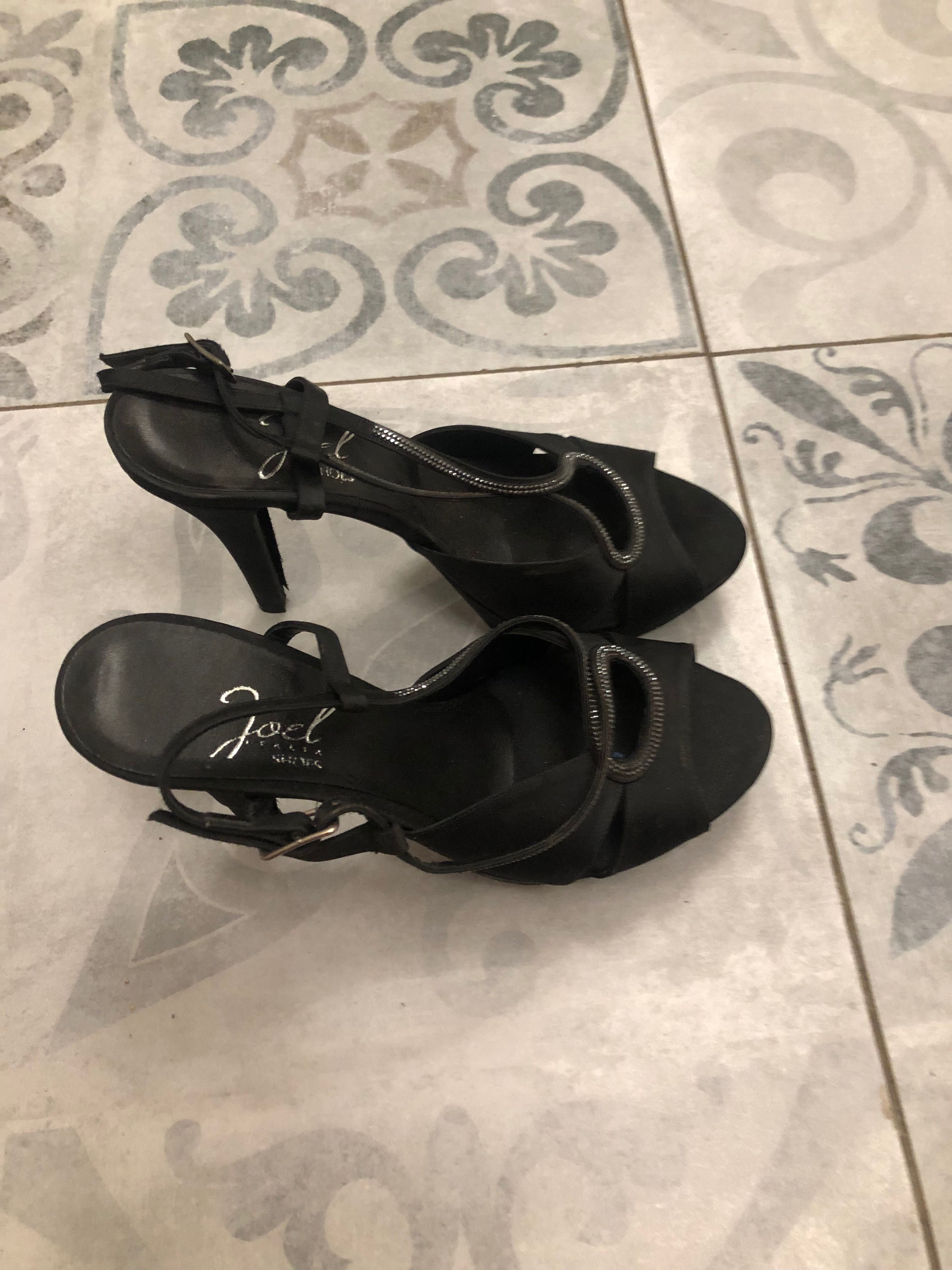 Туфли вечерние черные со стразами Италия в идеальном состоянии