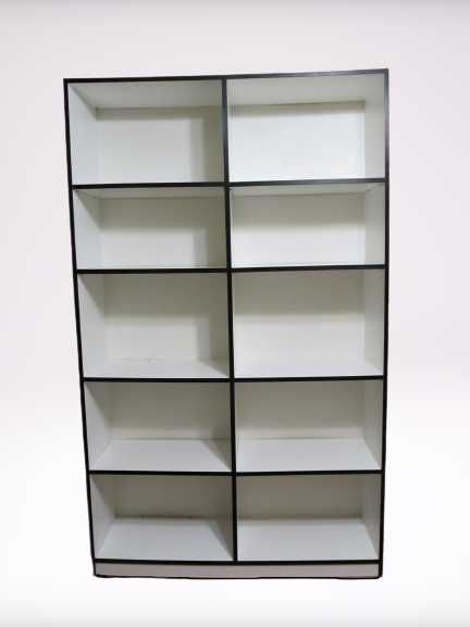 Стеллаж белый торговый офисный 200х120х36 с задней стенкой б/у