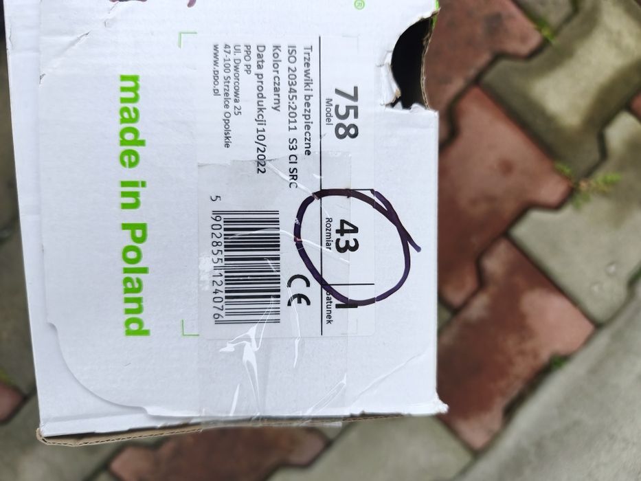 Obuwie robocze zimowe marki PPO roz. 43