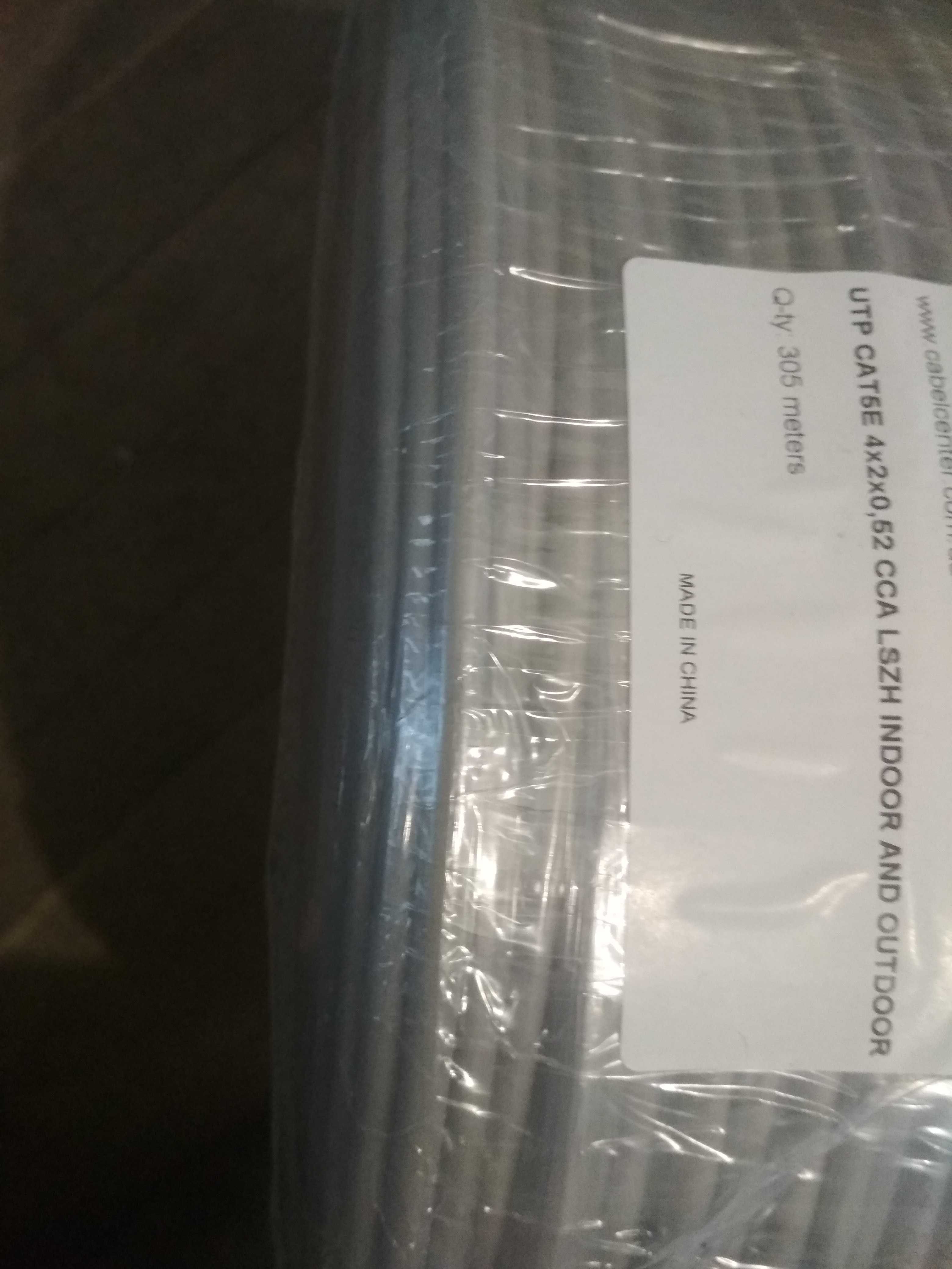 Кабель вита пара 4*2*0.52 гігабітний utp cat5e cca lszh in/out door