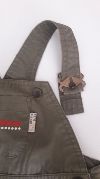 Petit Pirate idealne spodenki ogrodniczki cotton khaki r 18 m i 86