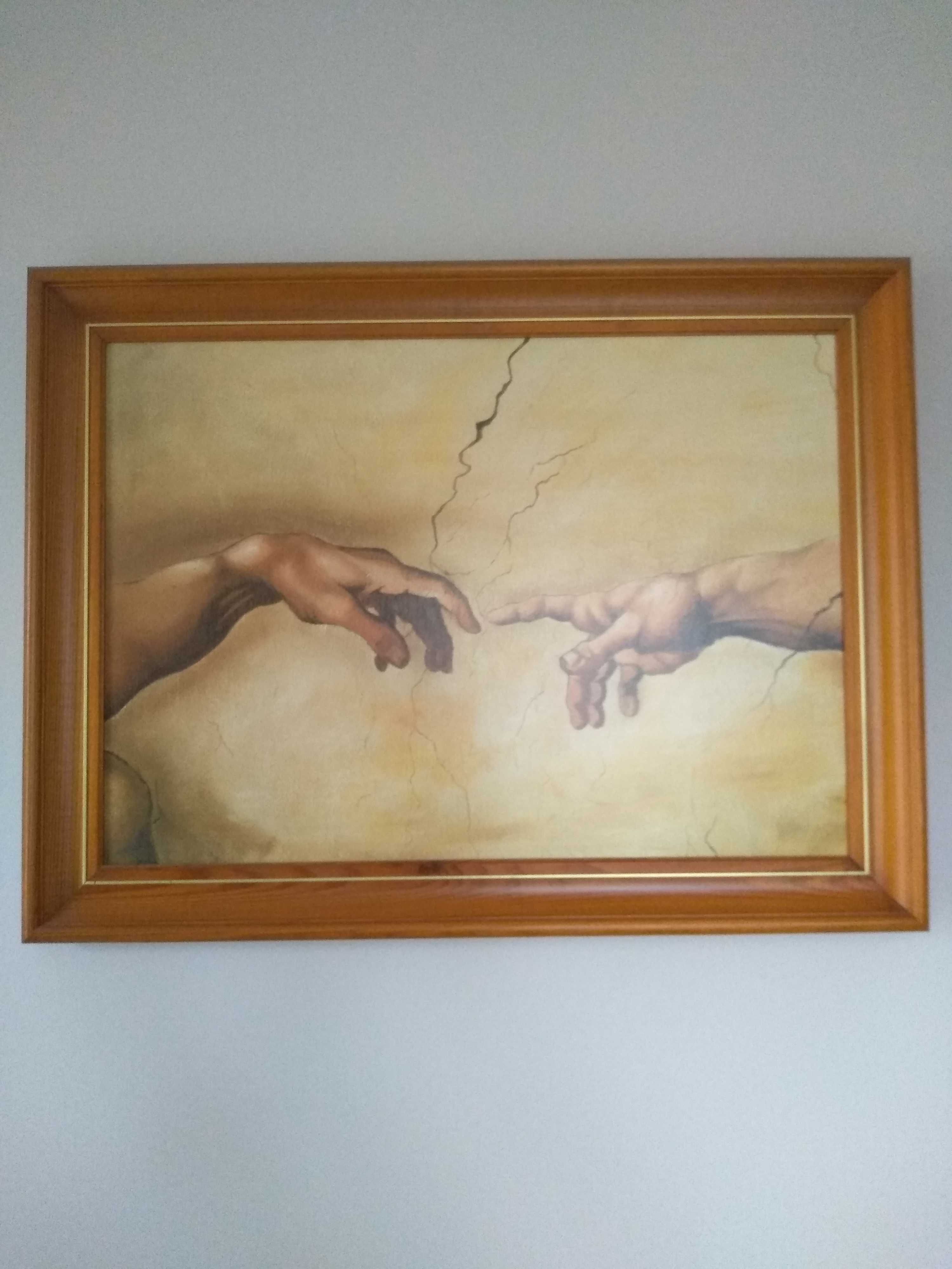 Obraz Stworzenie Adama Michała Anioła 82 x 62 cm