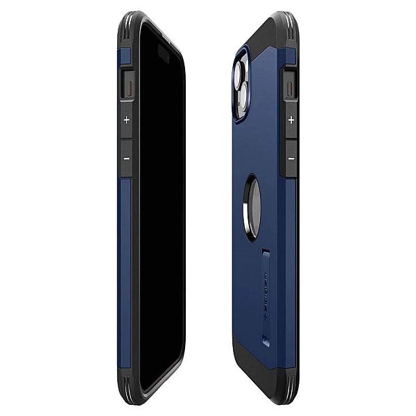 Etui Spigen Tough Armor MagSafe z podstawką na iPhone 15 Plus - niebie
