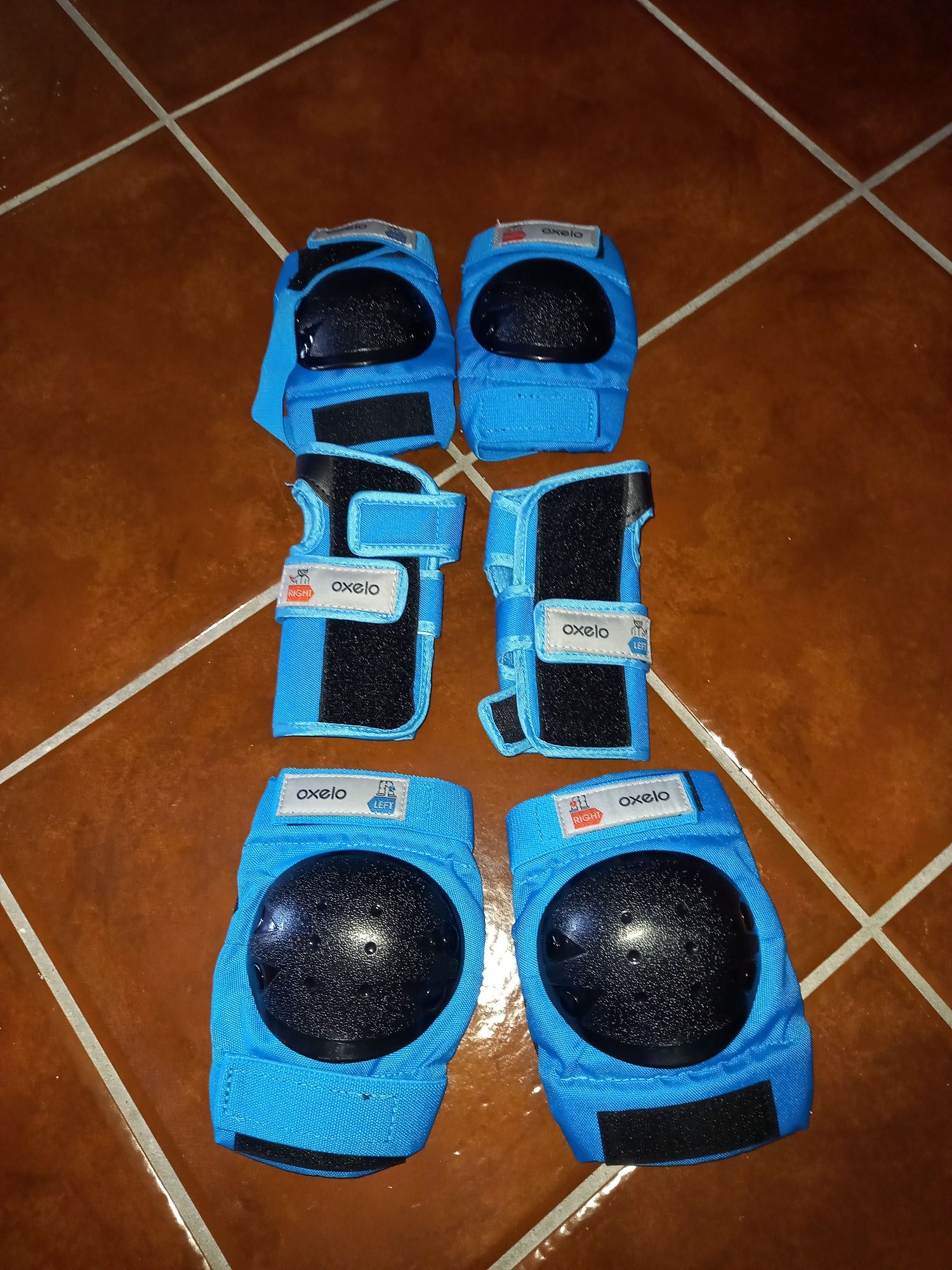 Proteções para cotovelo, joelho e mão