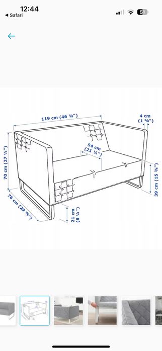 Kanapa Knopparp IKEA – rozkręcona, stan bardzo dobry