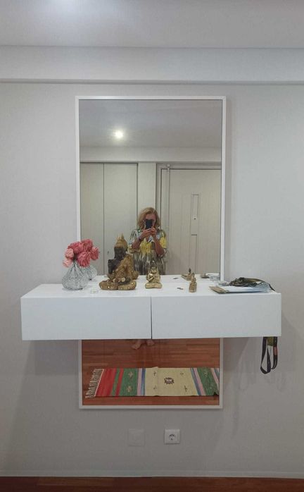 Lindo movel hall de entrada em laca branca
