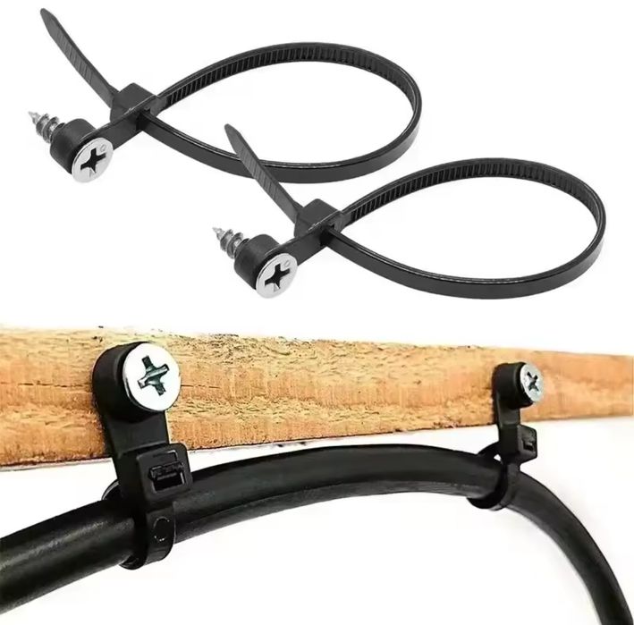 Opaski kablowe na śrubkę 100 sztuk