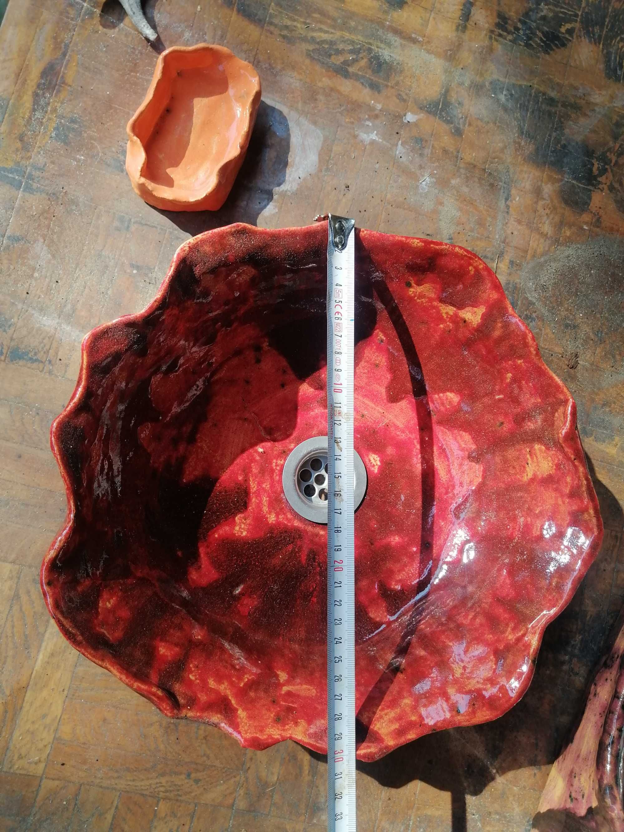 Unikatowa ceramiczna umywalka nablatowa. Handmade/loft/art