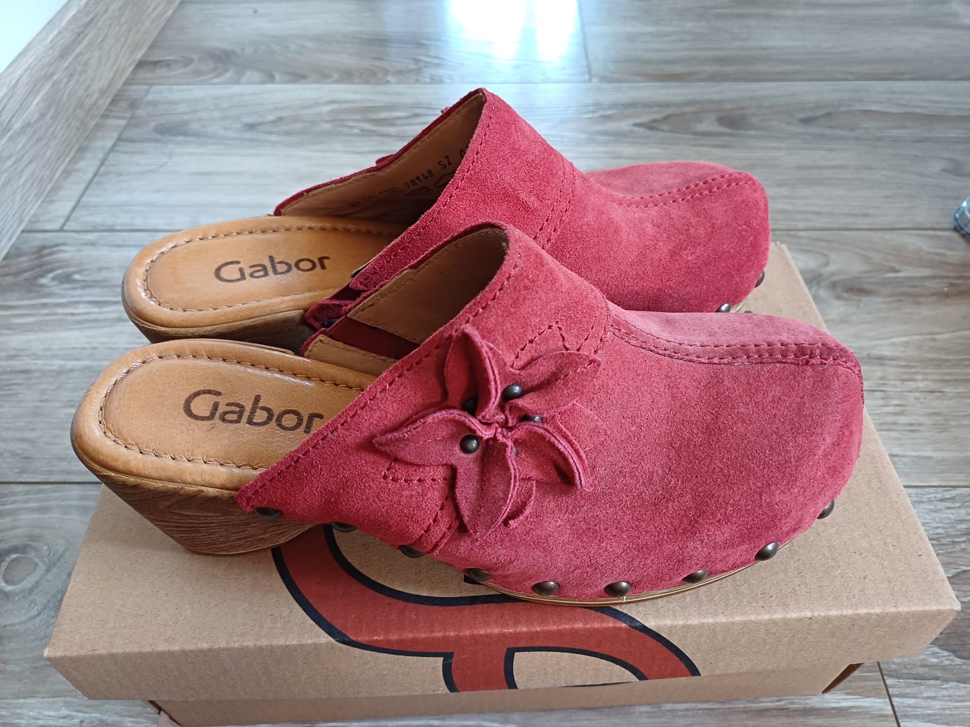 Buty na lato klapki skórzane firmy Gabor rozm 3,5 (36,5).