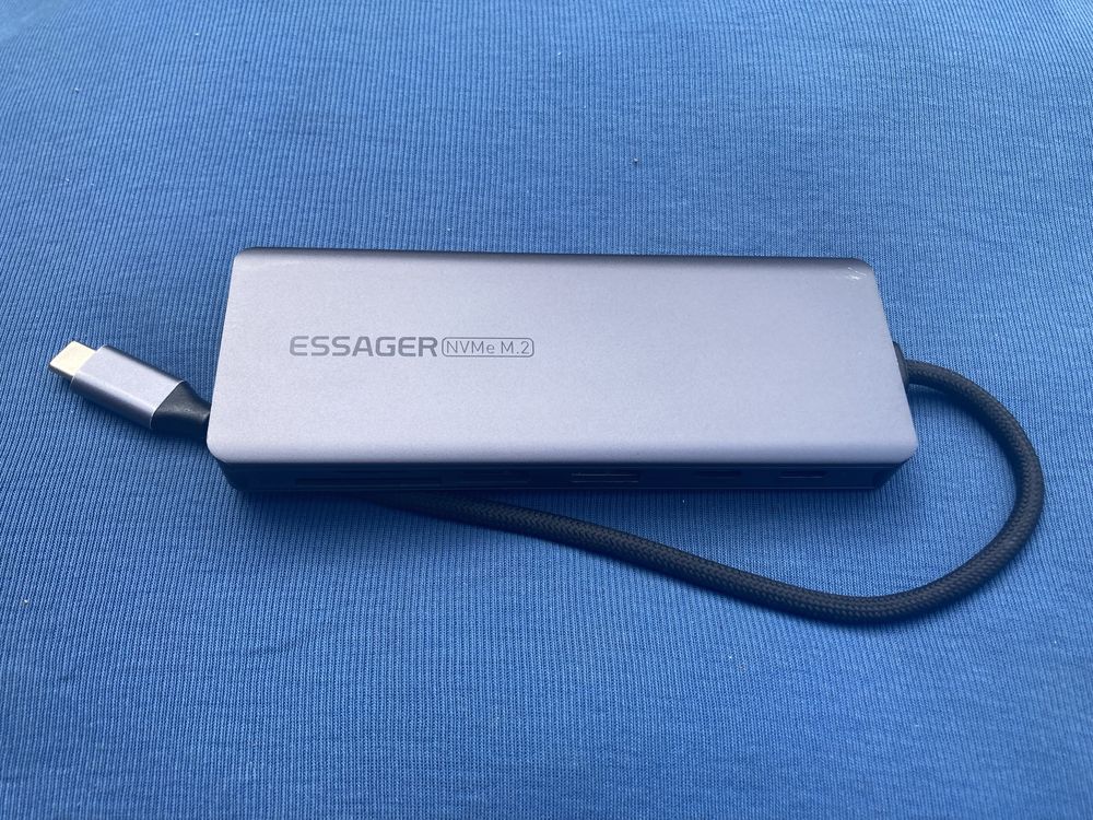 Внешний карман NVMe 10Gbps SSD + usb hub Essager ES-HB01