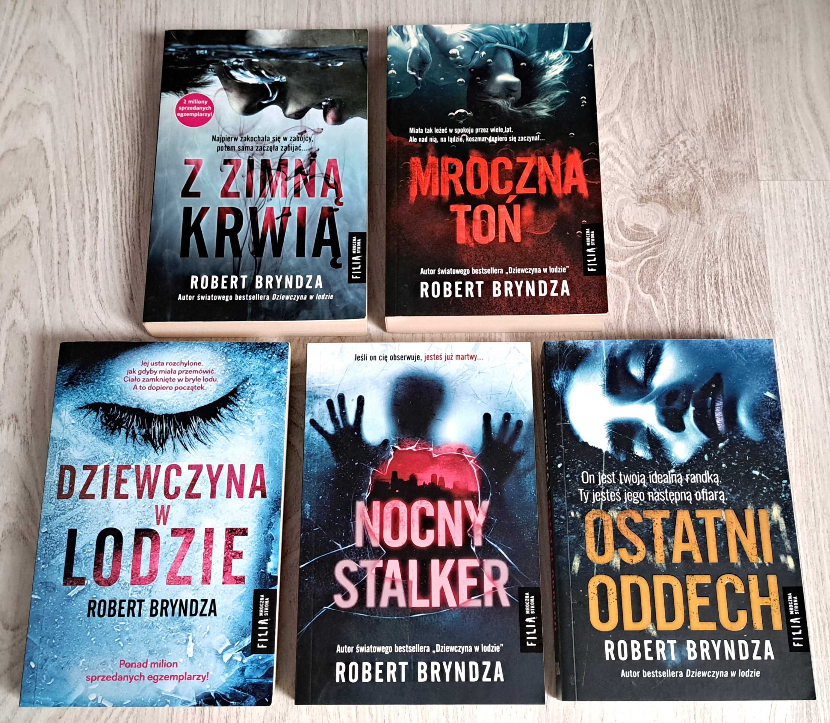 5x Bryndza Z zimną krwią Dziewczyna w lodzie Toń Nocny stalker Oddech