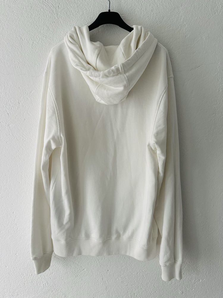 Sweatshirt hoodie com capuz branco pérola tamanho L