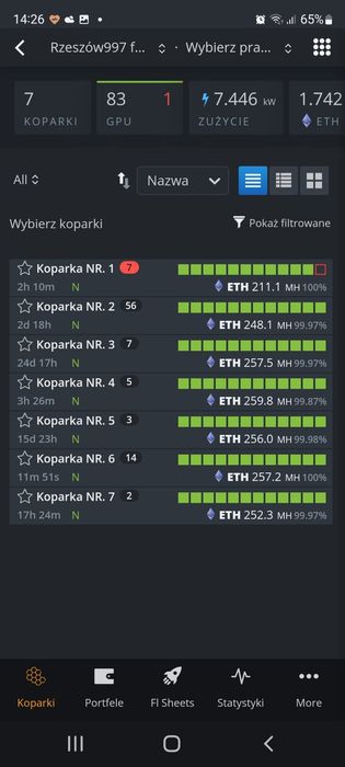 Koparki kryptowalut - Zamiana