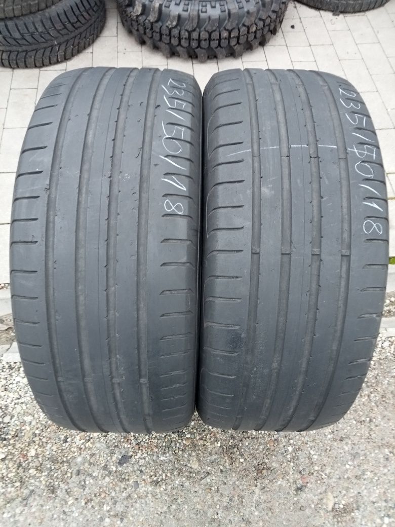 2x Opony Używane Letnie 235/50R18 Goodyear