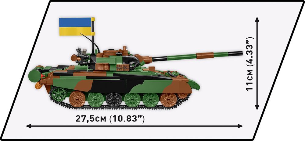 Klocki Cobi 2624 Czołg T-72M1R Pl/Ua 2 Figurki 2 Flagi Wojskowy Armia