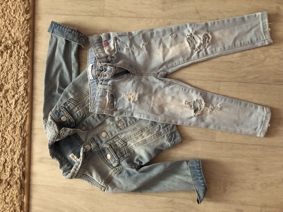 Джинсы в дырку джинсовый пиджак