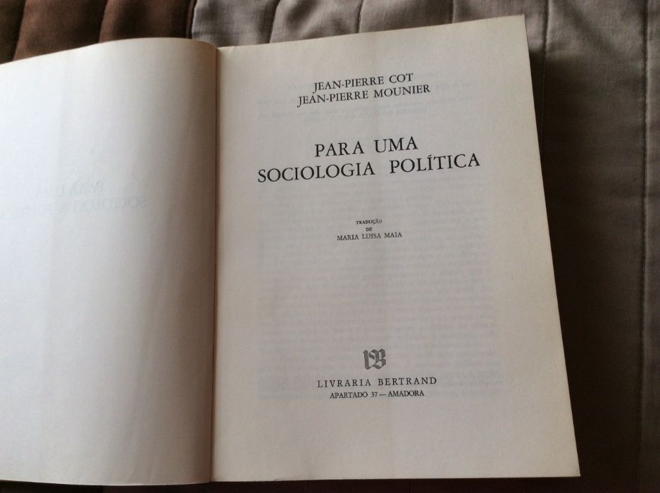 Livro Para Uma Sociologia Política Ensaio