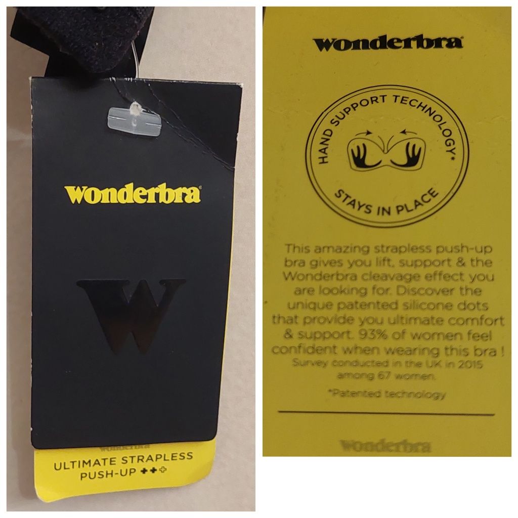 Бюстгальтер wonderbra ultimate strapless push- up 75 H