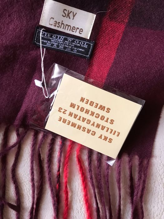Sky Cashmere шикарний шарф палантин 100% вовна шерсть Virgin Wool