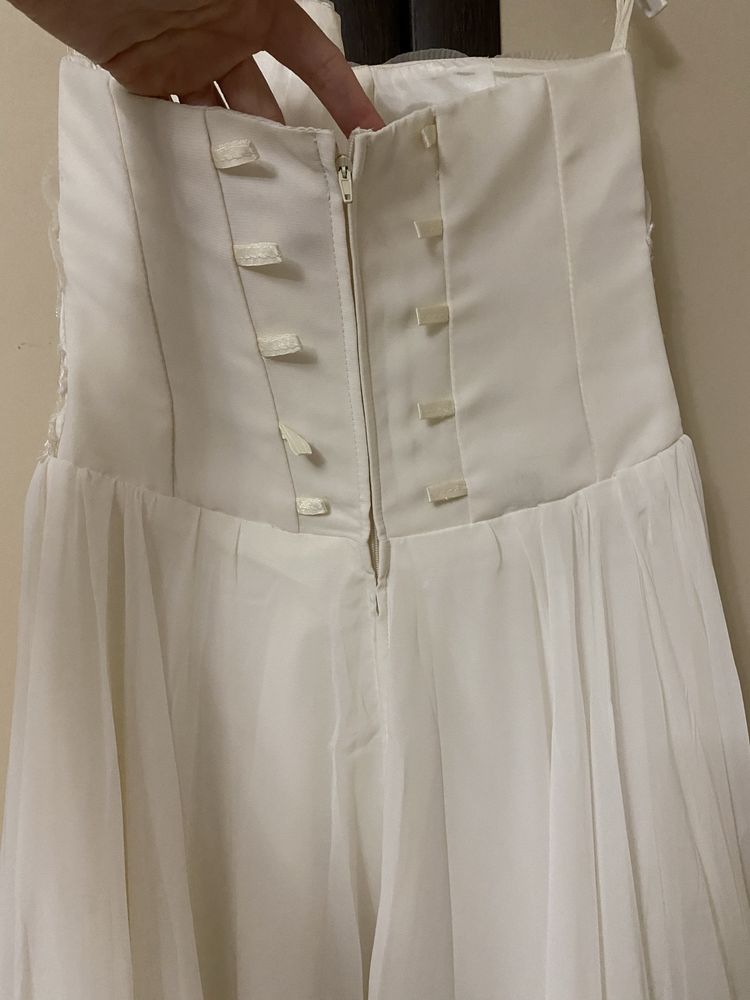платье белое длинное платье весільна сукня