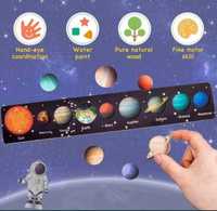 40cm.Montessori Solar System Puzzle Nauka Planet.