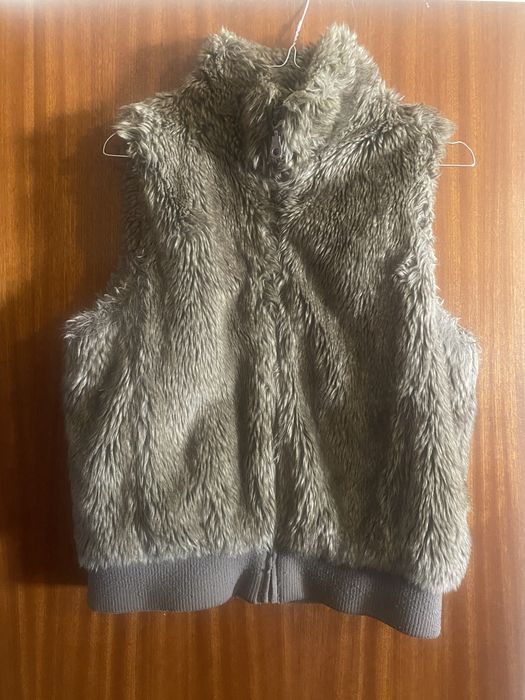 Colete pêlo castanho