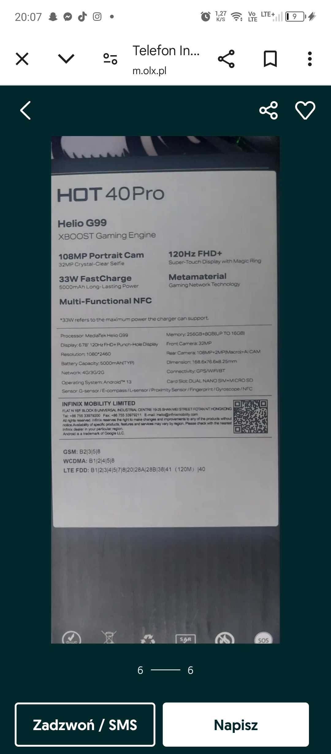 Infinix hot 40 pro