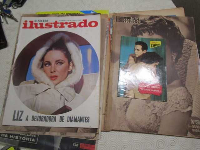 Revistas antigas com Elizabeth Taylor na capa