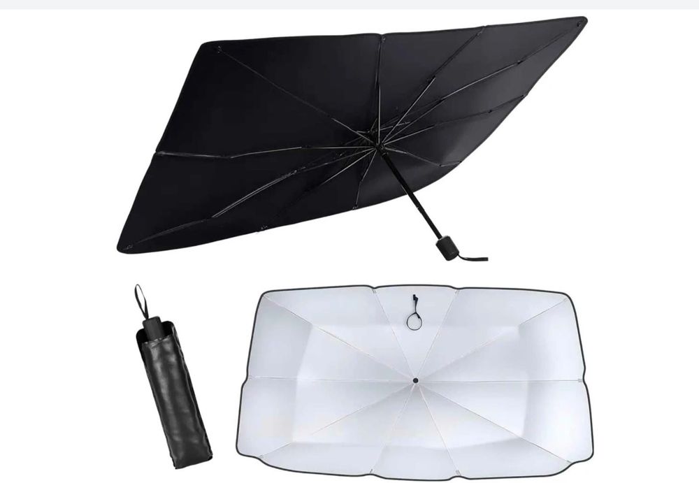 Сонцезахисна шторка парасолька на лобове скло в авто