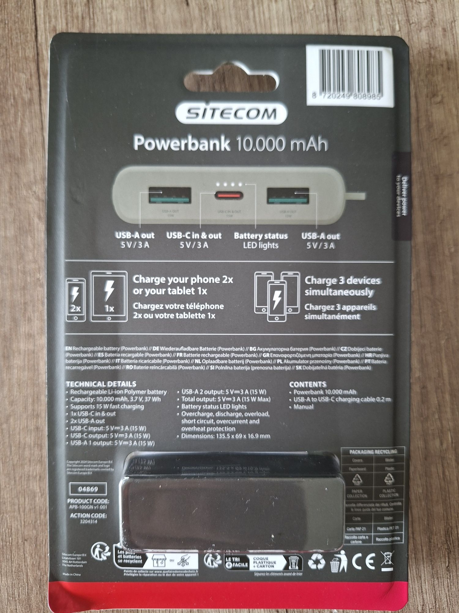 Powerbank sitecom 10000mah