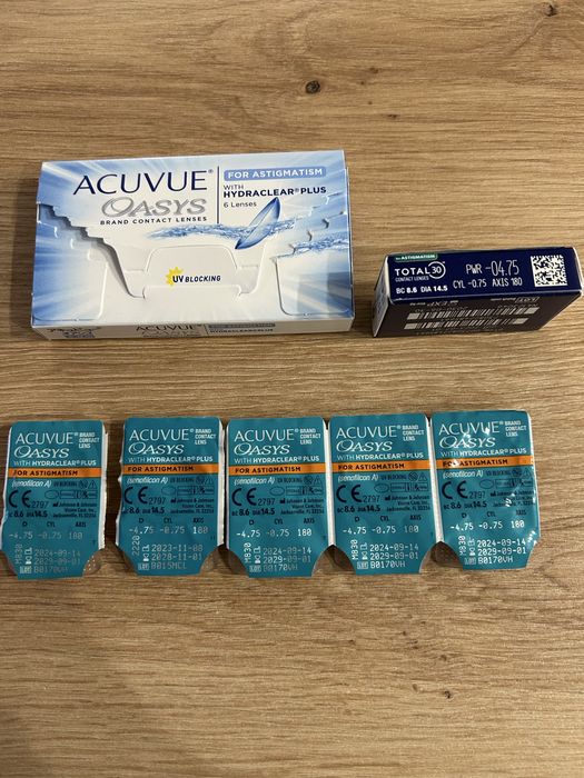 Soczewki toryczne Acuvue Oasys for Astigmatism -4,75 / -0,75 / 180