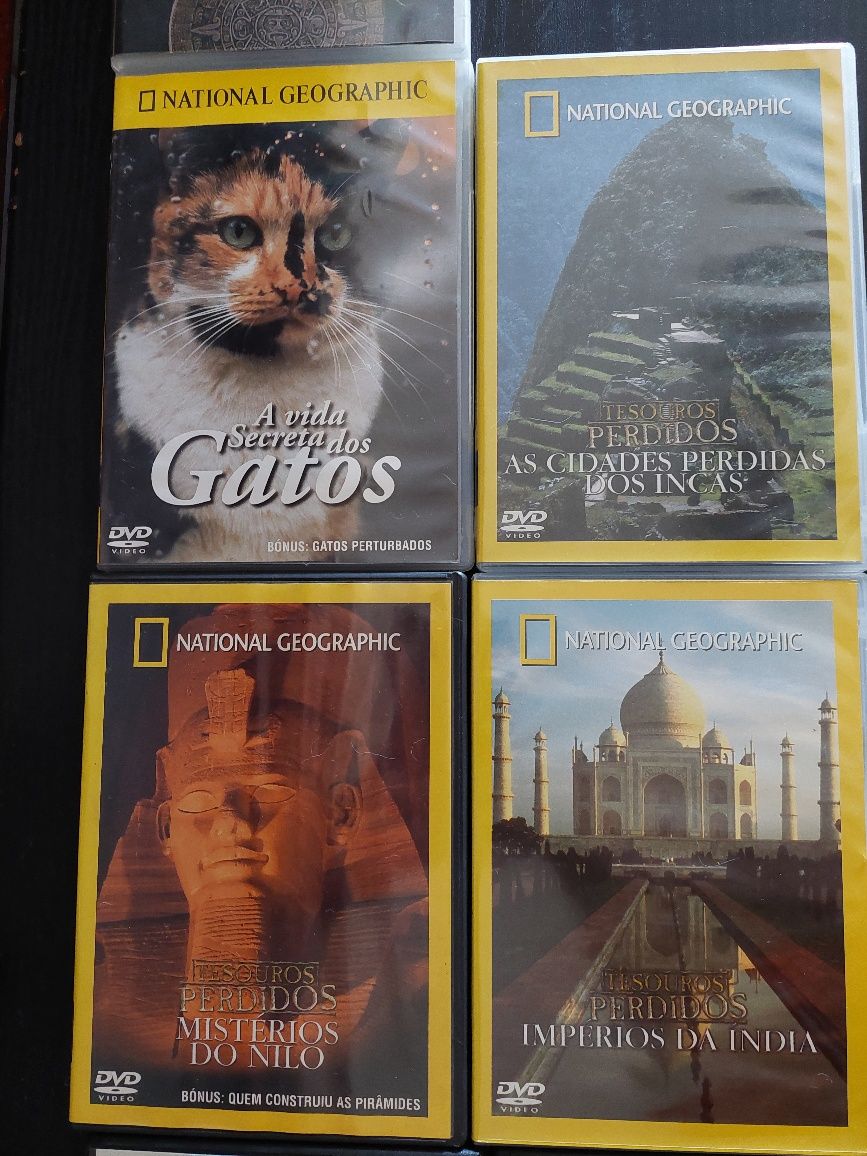 DVDs diversos, national geografic, viagens