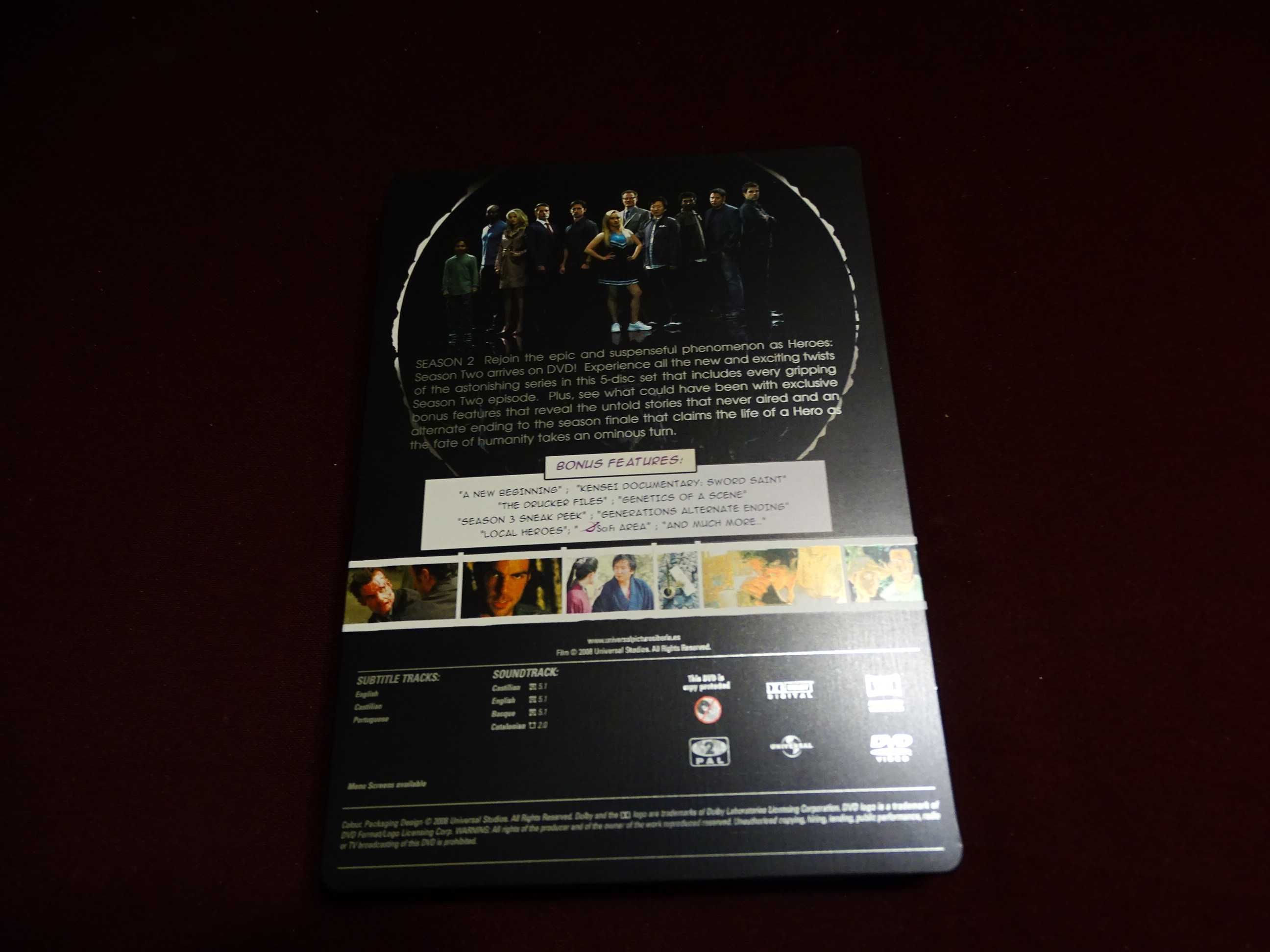 DVD-Heroes/Temporada 2/ESpecial edition-Caixa metalica 5 discos