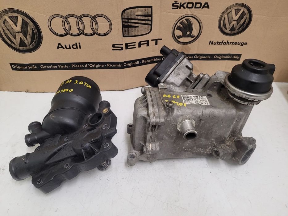 OBUDOWA FILTRA OLEJU CHŁODNICA SPALIN ZAWÓR EGR AUDI A6 C7 A8 Q7