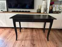 Biurko LEKSVIK Ikea, czarne, ładne, klasycznie eleganckie