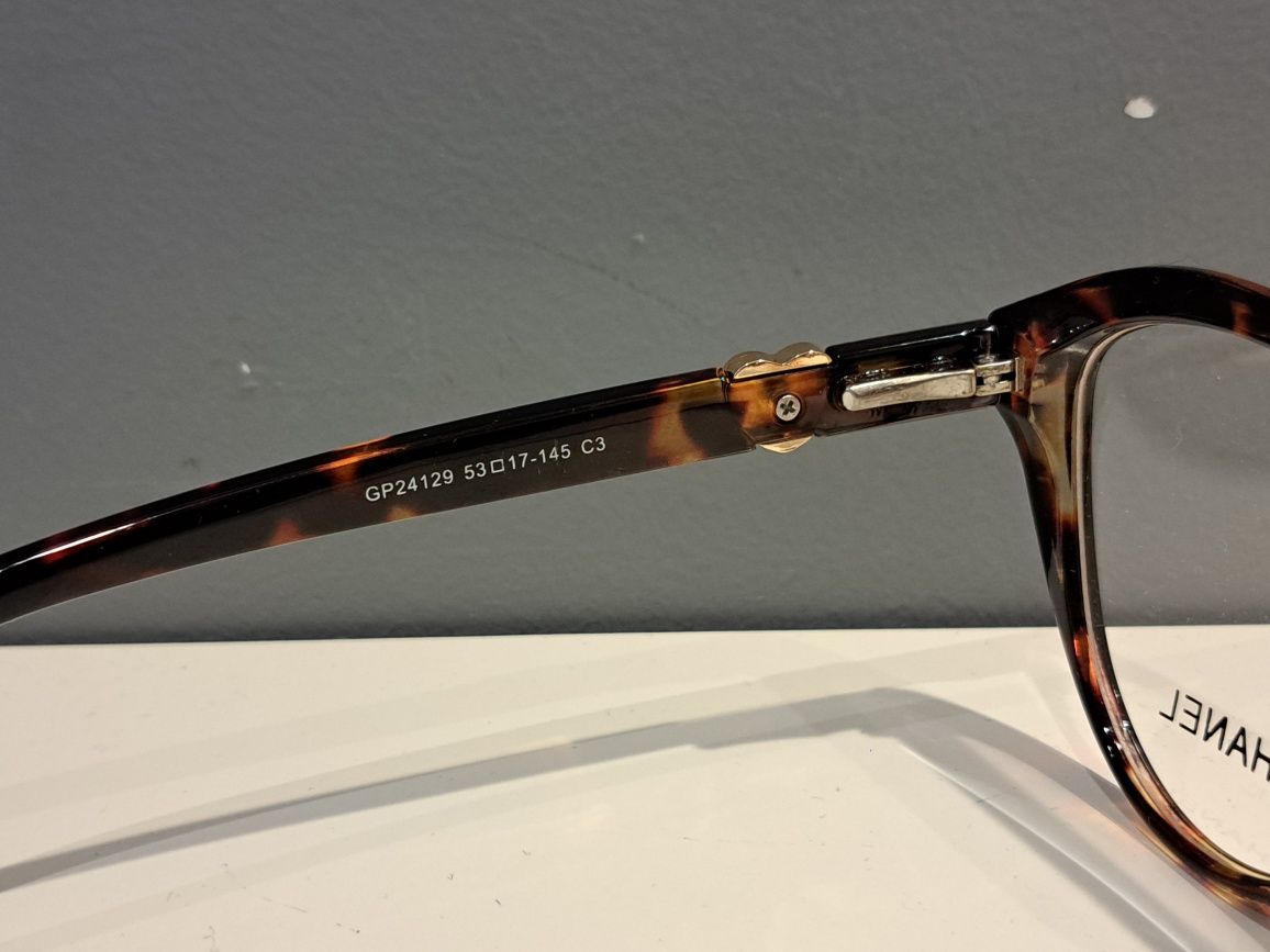 **CHANEL nowe panterkowe oprawki okulary zerówki zlote