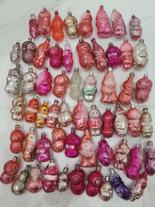 Бусы на елку Стеклярус Елочные игрушки СССР  новорічні іграшки