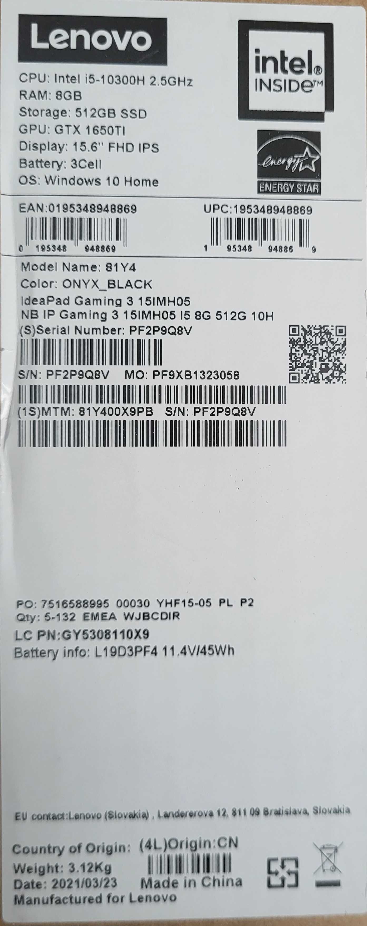 lenovo ideapad gaming 3