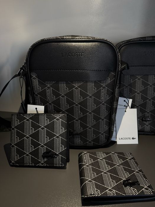 Чоловіча сумка Lacosta, Лакоста, гаманець Лакоста, набір сумка + гамац